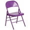Flash Furniture Set of 2 Purple Hercules Color Burst Triple Braced and Double Hinged Metal Folding Chair - 30.50&#x22;